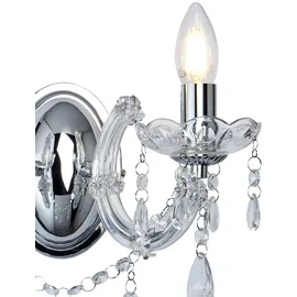 Searchlight Glas Kristall Wand Kron Leuchter (MPNR) transparent