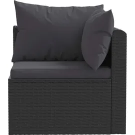 vidaXL Garten-Lounge-Set 5-tlg. schwarz