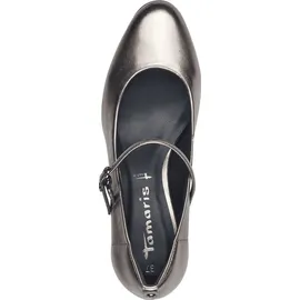 TAMARIS Damen Pumps Blockabsatz Vegan; Pewter, EU 38