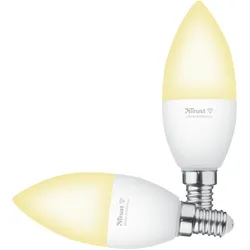 Trust 71297, Intelligentes Leuchtmittel, WLAN, Weiß, LED, E14, Kerze
