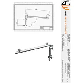 Buylando Vordach 230 x 90 cm klarglas