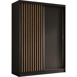 ax living Schwebetürenschrank Cabinio 160 x 216,1 x 61 cm Schwarz