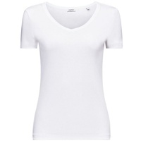 Esprit Baumwoll-T-Shirt mit V-Ausschnitt