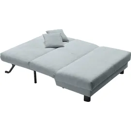 Ell + Ell Schlafsofa Polyester 2-Sitzer Blau