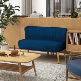 Homcom Sofa, Blau Holz, 56.5x77x117 cm Wohnzimmer, Sofas & Couches, Sofas