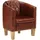 vidaXL Clubsessel Leder 70 x 75 x 70 cm Braun gepolstert
