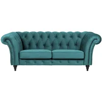 SOHO Einzelsofa Churchill ¦ türkis/petrol ¦ Maße (cm): B: 212 H: 79 T: 100