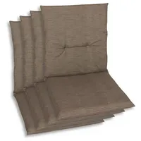 Sesselauflage 98 x 48 x 5 cm Taupe 4-tlg.