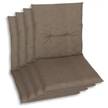Sesselauflage 98 x 48 x 5 cm Taupe 4-tlg.