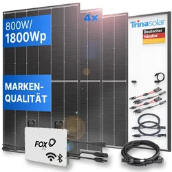 Balkonkraftwerk 800W/1800Wp + 5m Kabel - Mini-PV-Anlage