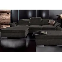 sit&more Ecksofa »Alcudia L-Form«, wahlweise mit Bettfunktion, schwarz