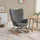 Homcom Schaukelstuhl 70 x 96 x 65 cm Grau gepolstert