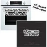 Bosch Backofen Kochfeld PKM Set autark 3D Heissluft 71 Liter Weiss Induktion Flexzonen Booster