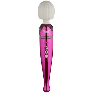 Pixey Deluxe Chrome Leistungsstarkes Wiederaufladbares Massagegerät - Pink
