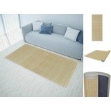 vidaXL Teppich Indoor Bodenmatte Rechteck Bambus, PVC, Polyester, Polypropylen (PP) Bambus