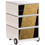 PAPERFLOW easyOffice Classic Chic Rollcontainer weiß, bunt 4 Auszüge 39,0 x 43,6 x 64,2 cm