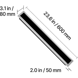 Vevor Außenwandleuchte rostfrei 600 mm 2er Set IP65 5,0 cm