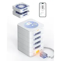 Ideerfit Intelligente Tablettenbox 7 Tage mit App & LCD – Automatischer Medikamentenspender mit Digitalem Schloss, Alarmfunktion, 4 Fächer für Flexible Dosierung, Sichere Pillendose für Senioren