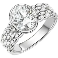 ZEEme 925/- Sterling Silber Ring Silber rhodiniert Zirkonia