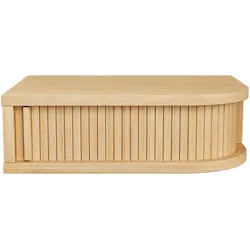 Nachttisch WOODMAN "Farsta", braun (eiche), B:40cm H:12cm T:30cm, Tische, in 3 Farben, mit Tambourschiebetüren, mit Eichenholz furniert