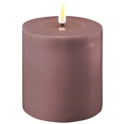 Stumpenkerze LED helles lila 10 x 10cm