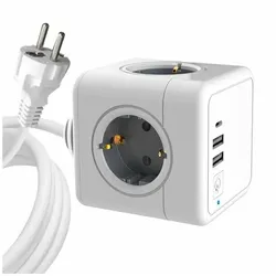MicroConnect PowerCube docking station - Steckdosenleiste - 1,5 m Kabel - Eingab