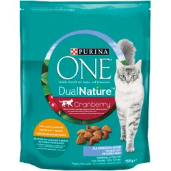 Purina One Dual Nature Spirulina Katzenfutter für Erwachsene mit Huhn 750g