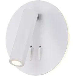 Moderne LED Wandleuchte weiß rund LOS 176 getrennt schaltbar