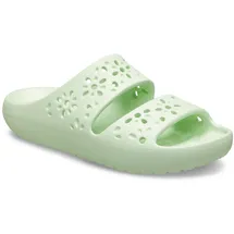 Crocs Classic Floral Cut Out Badesandalen - Jade Tint EU 37/38