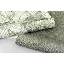 Rasch Textil Rasch Vliestapete Muster Blätter grün grau 10,05 x 0,53 m