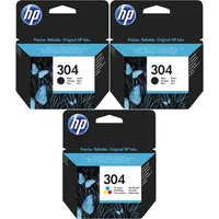 HP 304 CMY + 2 x schwarz