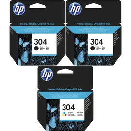 HP 304 CMY + 2 x schwarz