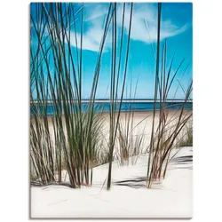 Wandbild ARTLAND "Spiekeroog", blau (farbe bild(er): blau), B:60cm H:80cm T:1,8cm, Canvas, Leinwand, Bilder, als Leinwandbild, Poster in verschied. Größen