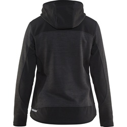 Blakläder Damen Strickjacke mit Softshell-Verstärkungen 4931 2117 in div. Farben - dunkelgrau/schwarz - 2XL