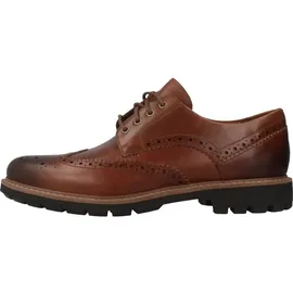 CLARKS Batcombe Wing Derbys, Braun (Dark Tan Lea), 40 EU