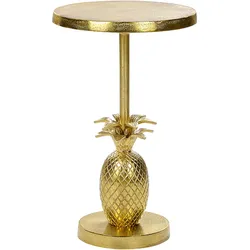 Beistelltisch Aluminium gold Ananas-Design rund ⌀ 29 cm PANNOUVRE