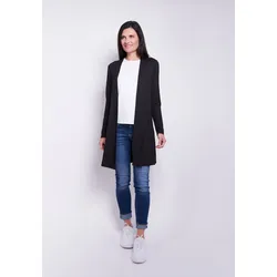Cardigan SEIDEL MODEN, Damen, Gr. 52, schwarz, Obermaterial: 95% Viskose, 5% Elasthan, unifarben, casual, normal lang, Langarm abgesteppt, Strickjacken, MADE IN GERMANY