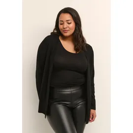 KAFFE CURVE Farsia Strickjacke Schwarz S