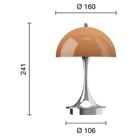 Louis Poulsen Panthella 160 Portable Opal Braun