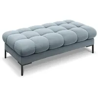 Micadoni Bank, Hellblau, Textil, 2-Sitzer, 133x41x62 cm, Hergestellt in