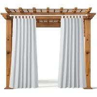 JEMIDI Outdoor Vorhang wetterfest mit Ösen - 210x260cm Wetterfester