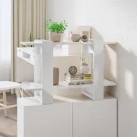 vidaXL Bücherregal Raumteiler 80 x 30 x 51 cm Hochglanz-Weiß