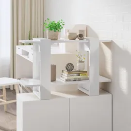 vidaXL Bücherregal Raumteiler 80 x 30 x 51 cm Hochglanz-Weiß