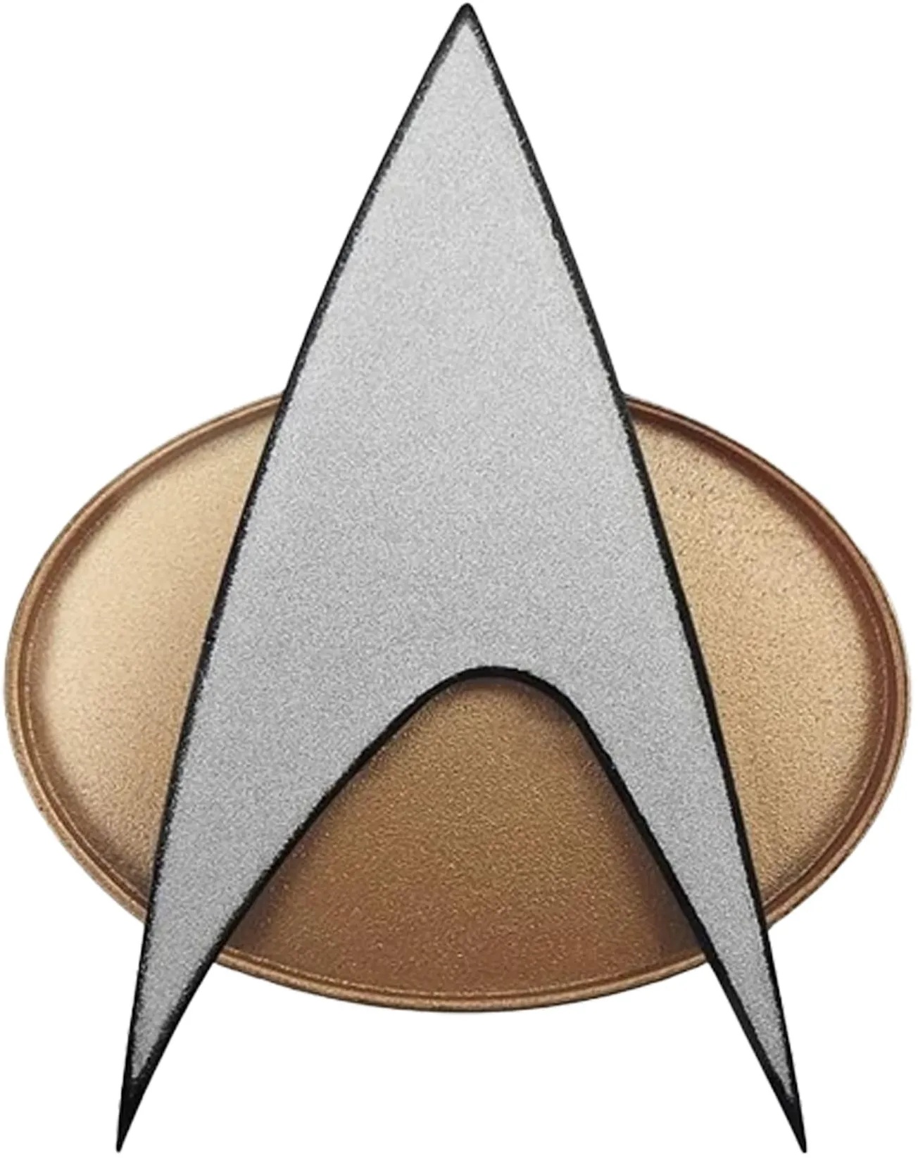 FAMETEK Star Trek The Next Generation Chirping Communicator Badge, TNG ComBadge Non Bluetooth Version, Star Trek Memorabilia, Gifts and Collectibles