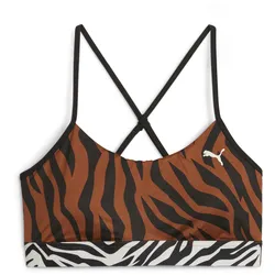 PUMA Move Animal Remix Mid Support Sport-BH Damen 81 - teak XL