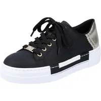 Rieker N4931 Damen Plateau Sneaker Schwarz 39