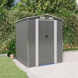 Festnight Gartenhaus Metall geräteschuppen Stahl Geräteschuppen XXL fahrradgarage geräteschuppen gartenschuppen gerätehäuser Metallgerätehaus Gartenhäuser 192x191x223 cm Hellgrau