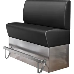 Gastro Hochbank | Schwarz | B:H 140 x 133 cm | Glatt | Leder | Bistro Hochbank, Thekenbank