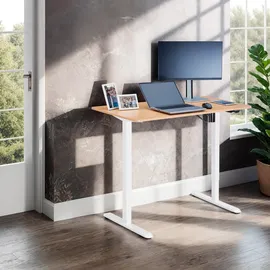 Tectake tectake® Elektrisch höhenverstellbarer Schreibtisch Skadi 120 x 60 x 73,5 - 118 cm