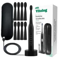 OEM Schallzahnbürste + 8 Schallzahnbürstenköpfe schwarz